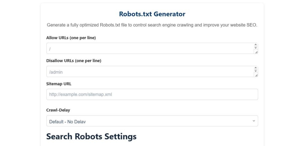 Robots.txt Generator | Free Online Tool
