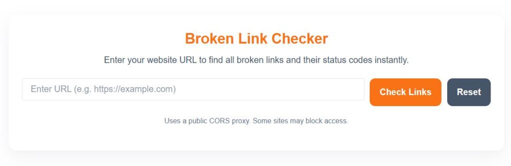 Broken Link Checker