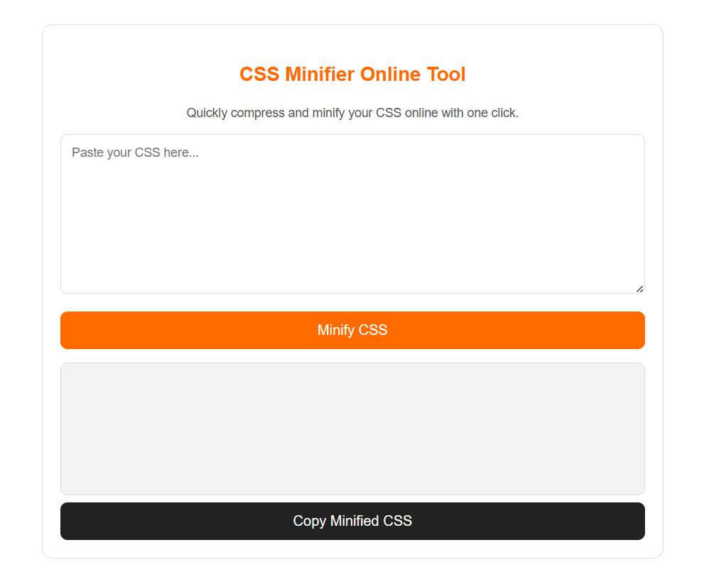 CSS Minifier Online Tool