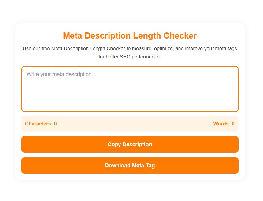 Meta Description Length Checker