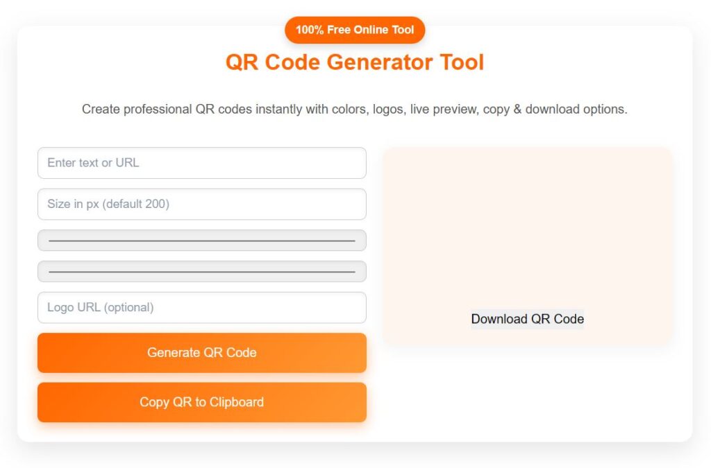 QR Code Generator Tool Online 