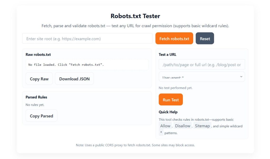 Robots.txt Tester