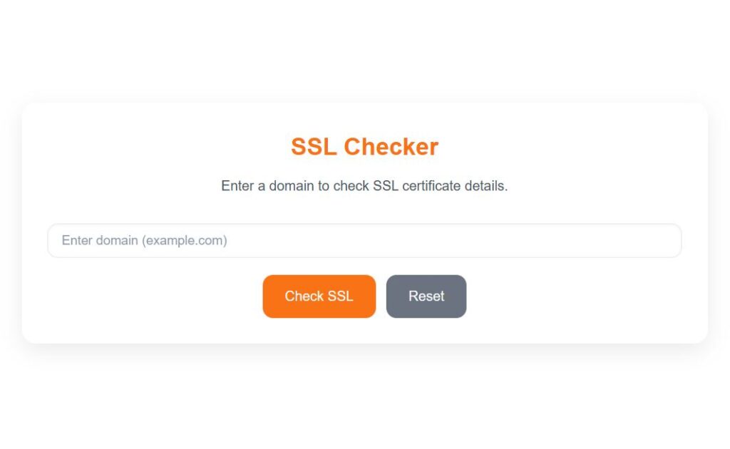 SSL Checker Tool